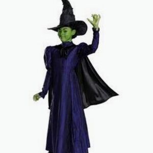 New Wicked Elphaba Complete Child Costume Girls Size M 7-8 Dress, Cape & Hat